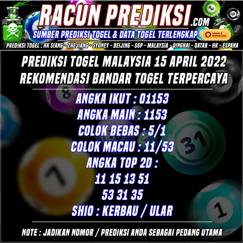 Prediksi Togel Malaysia 15 April 2022 Rekomendasi Terpercaya