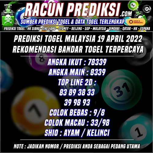 Prediksi Togel Malaysia 19 April 2022 Rekomendasi Terpercaya
